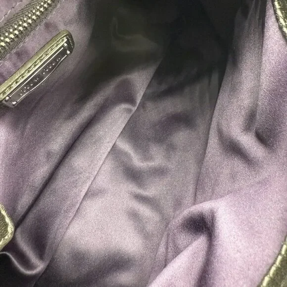 Miu Miu Metallic Silver Braided Handle Flap Hobo - Picture 7 of 7